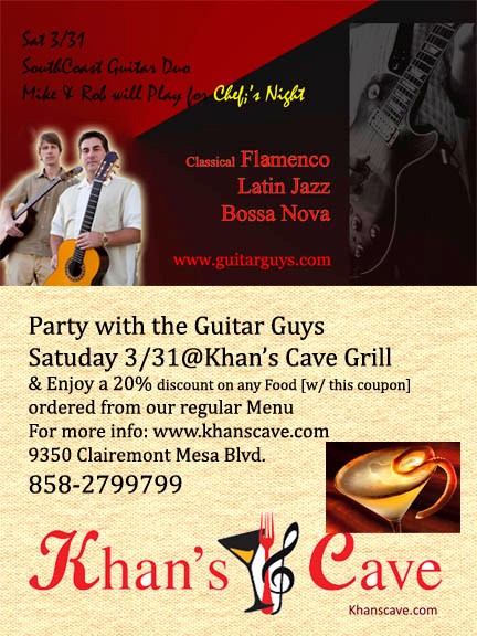 Live Guitar this Saturday March 31